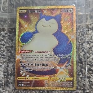 Snorlax Pokémon Card with Holographic Design